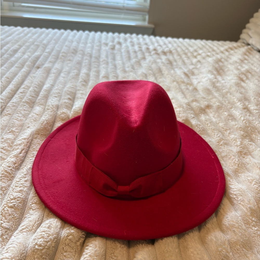 SHEIN Vibrant Red Fedora Hat